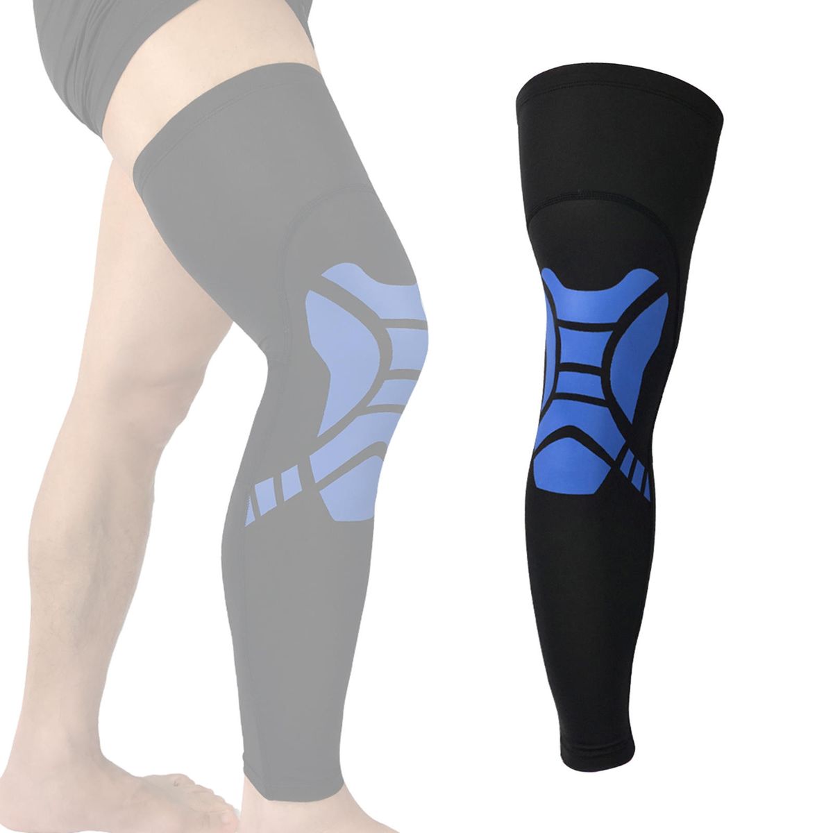 Full Leg Compression Sleeves For Women Men Black And