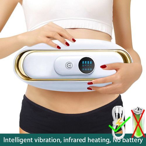 Slimming Machine Loss Weight Artifact Waist Trainer Stimulator Abdomen Reducer Home-White10 Speed