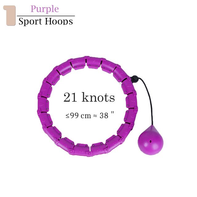 Smart Adjustable Sport Hoops Abdominal Thin Waist Exercise Detachable Hola Massage-Puple21