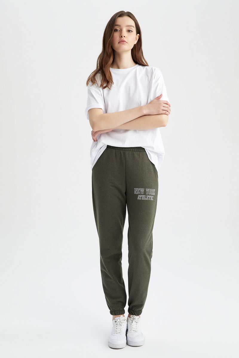 Woman Young Knitted Trousers - Khaki