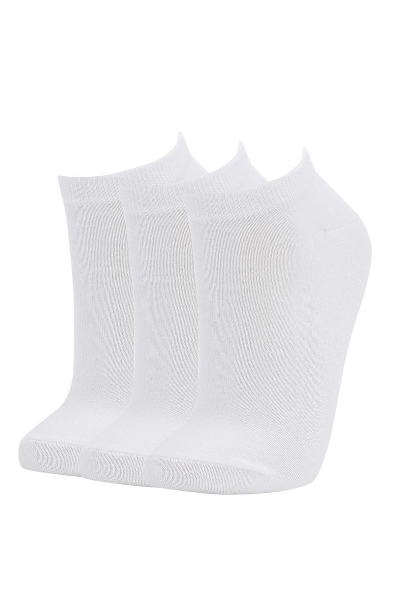 3 Pieces Woman Low Cut Socks - White