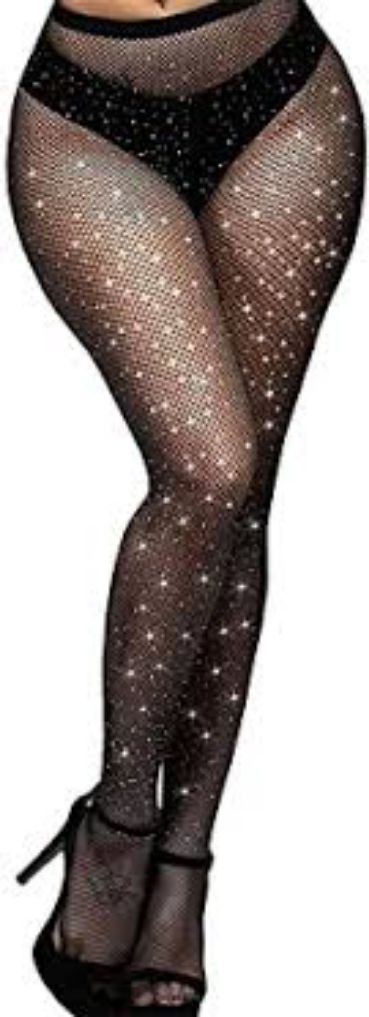 Ladies Sparkling Net Stockings Tights Pantyhose
