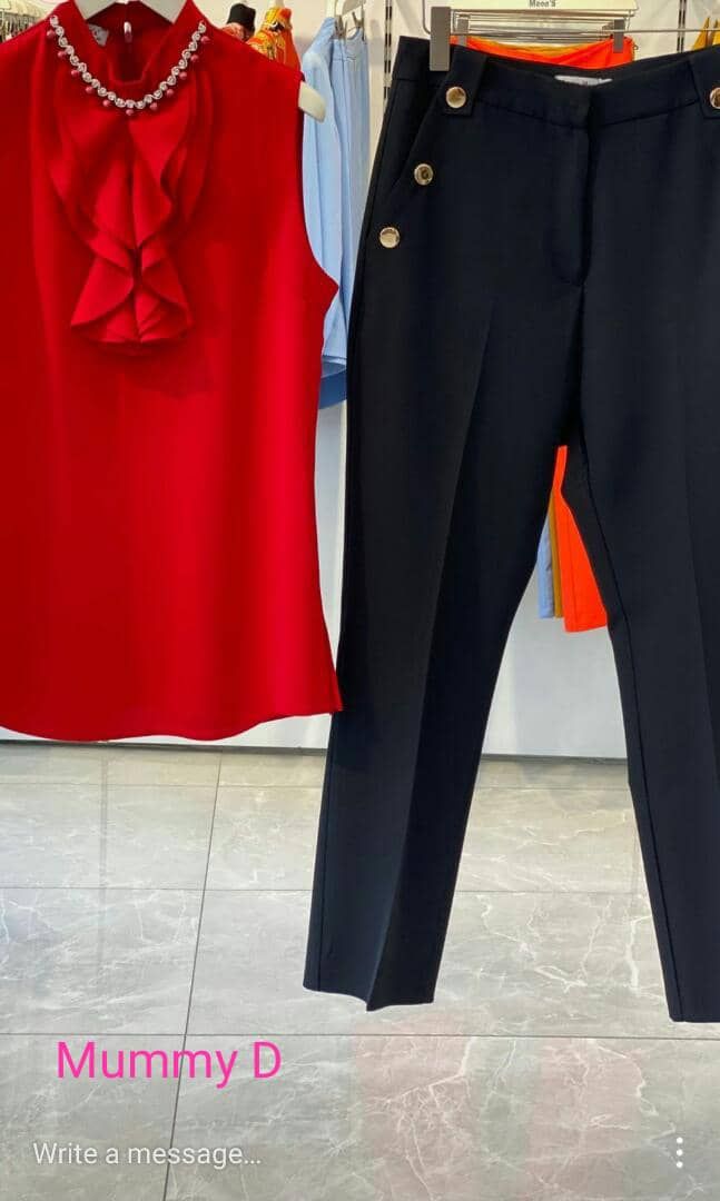 Ladies Beautiful Design Top And Trousers Set