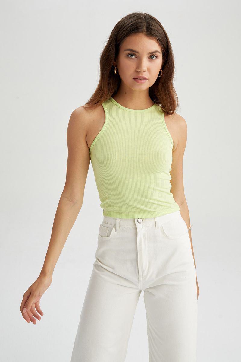 Woman Casual Regular Fit Knitted Athlete - Green