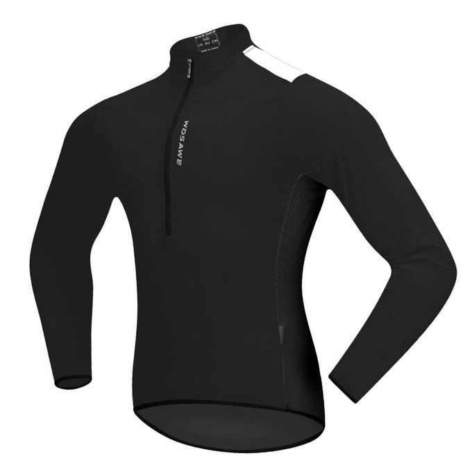 Unisex Premium Long Sleeve Jersey Top T-shirt Bike Bicycle Black M