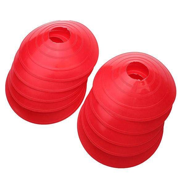 60 Pcs Soccer Train Speed Disc Cone Football Cross Training Roadblocks Red
