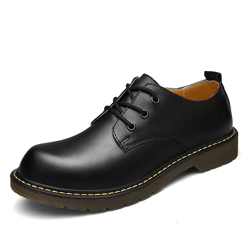 Men Women Unisex Casual Leather Wedding Shoes Boots Black