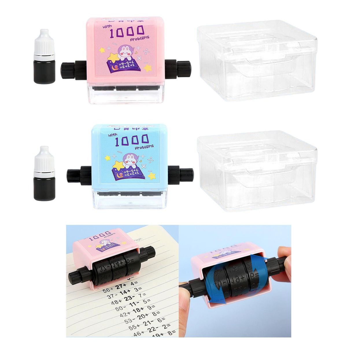 Math Roller Stamp Teacher Home Educational Toy Roller