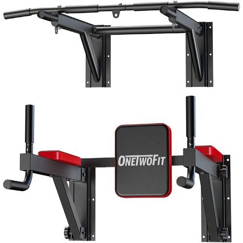 ONETWOFIT Wall Mounted Pull Up Bar Multifunctional Chin