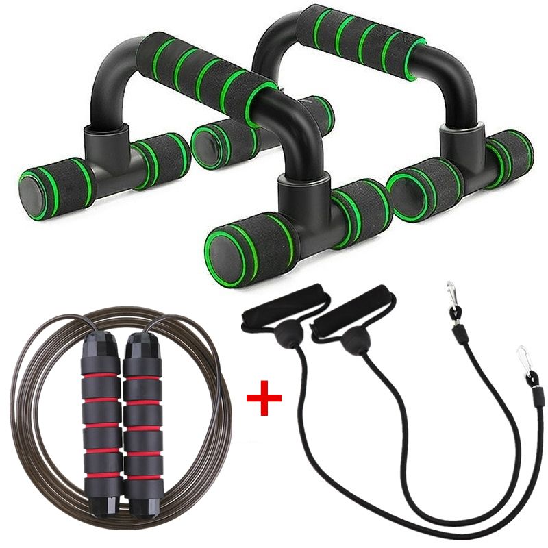 Stand Portable Fitness Equipment Rack Gym Sport Bodybuilding Exercise At Home-Green Jumpull Rope