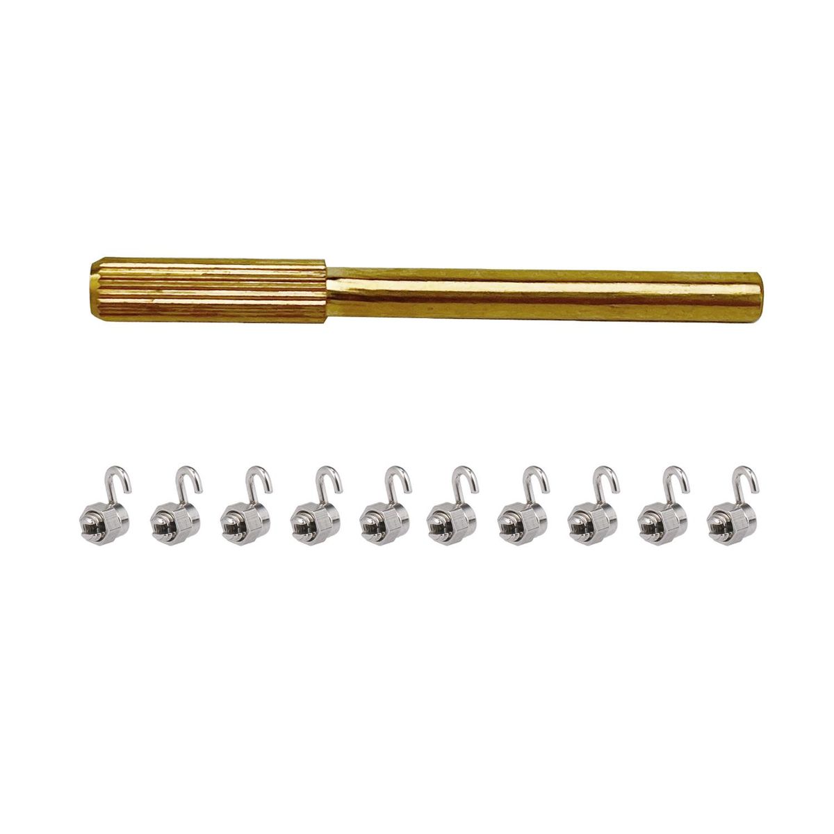 10pcs Orthodontic Crimpable Hook Stops Lock Left & Right with Instrument Dental Supply