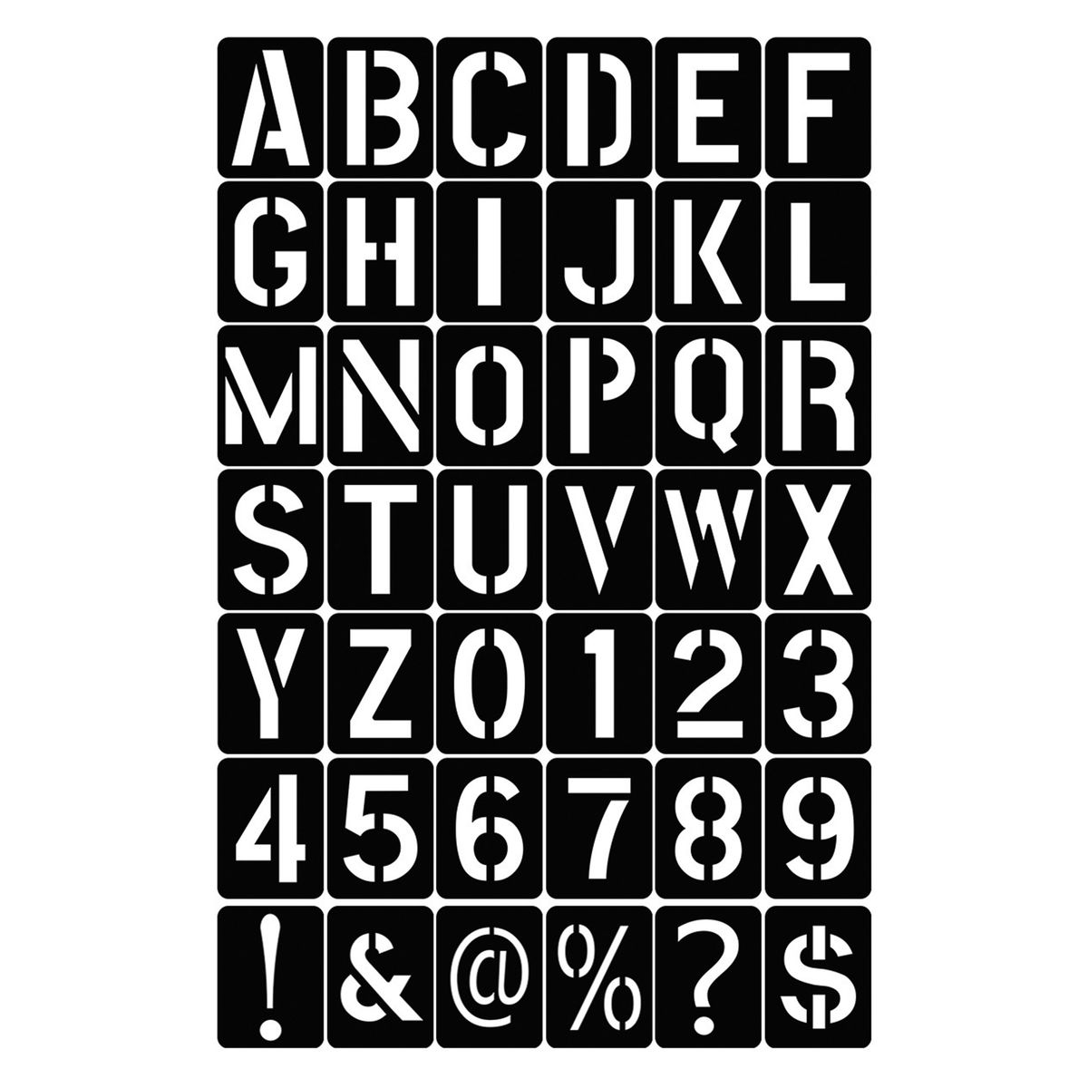 42PCS Stencils Letter And Number Template Reusable Washable