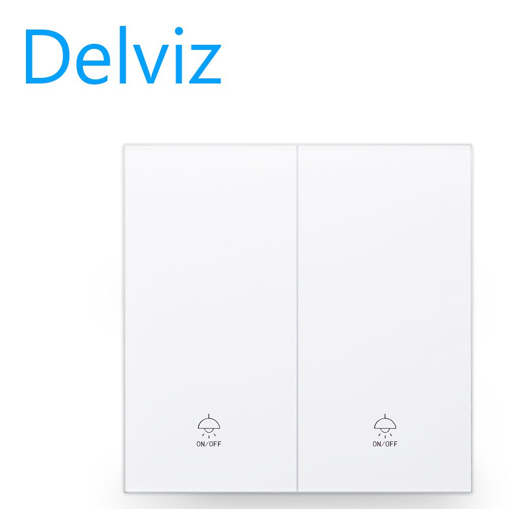 Glass  Light Switch, Power Switch, 2Gang/2Way Wall Switch.