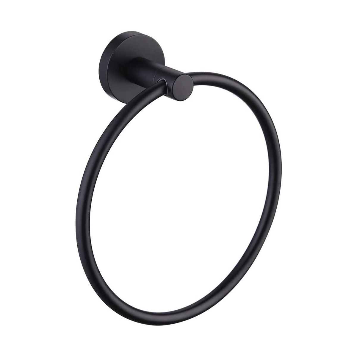 Towel Ring for Bathroom Hand Towel Holder Round Towel Hanger Wall Mount 304 Stainless Steel Brushed FinishBlack