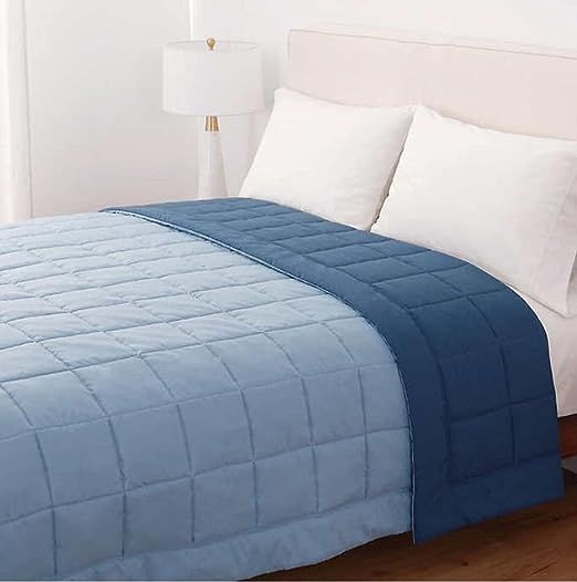 Life Reversible Down Blanket-King-Blue