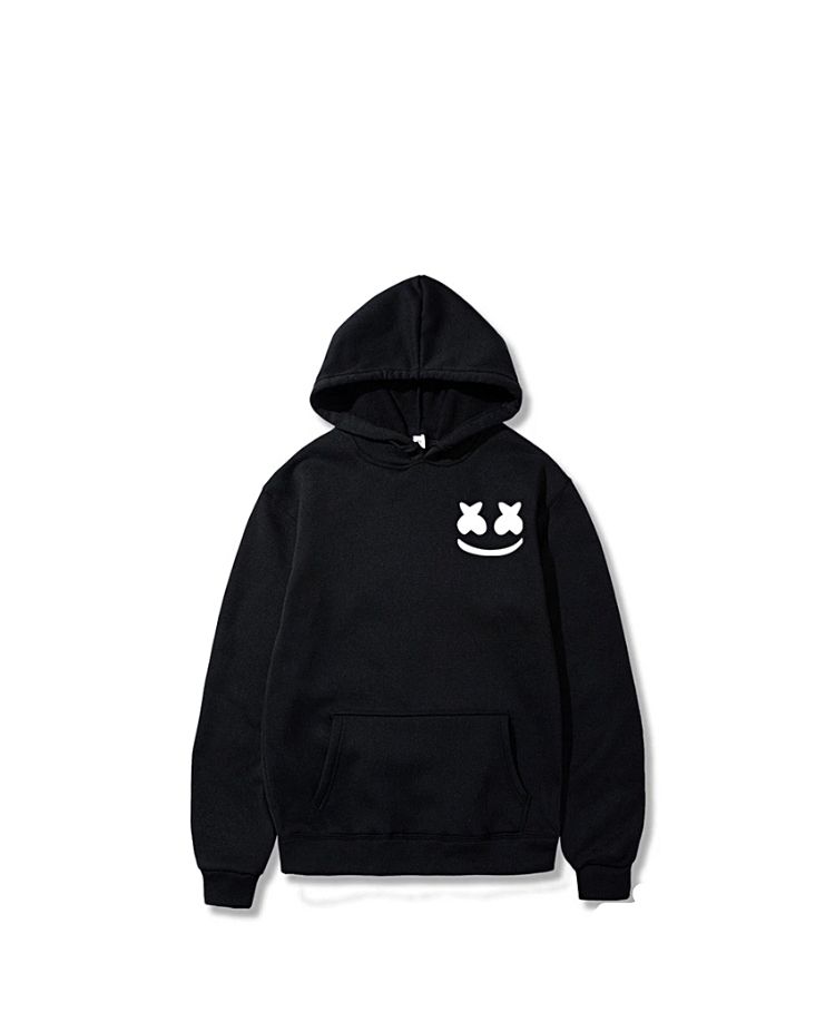 Marshmello Printed Hoodie Black