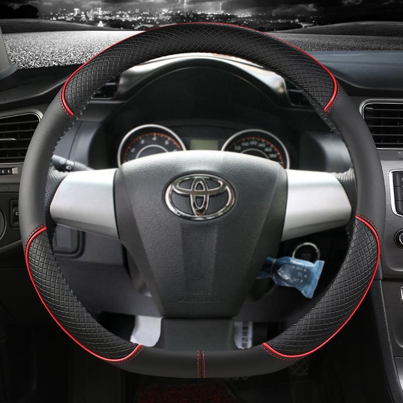 For Toyota Corolla 2011-2013 RAV4 2011 2012  AE10 AE20 2003~2017 Car Steering Wheel Cover PU Leather Auto Accessories