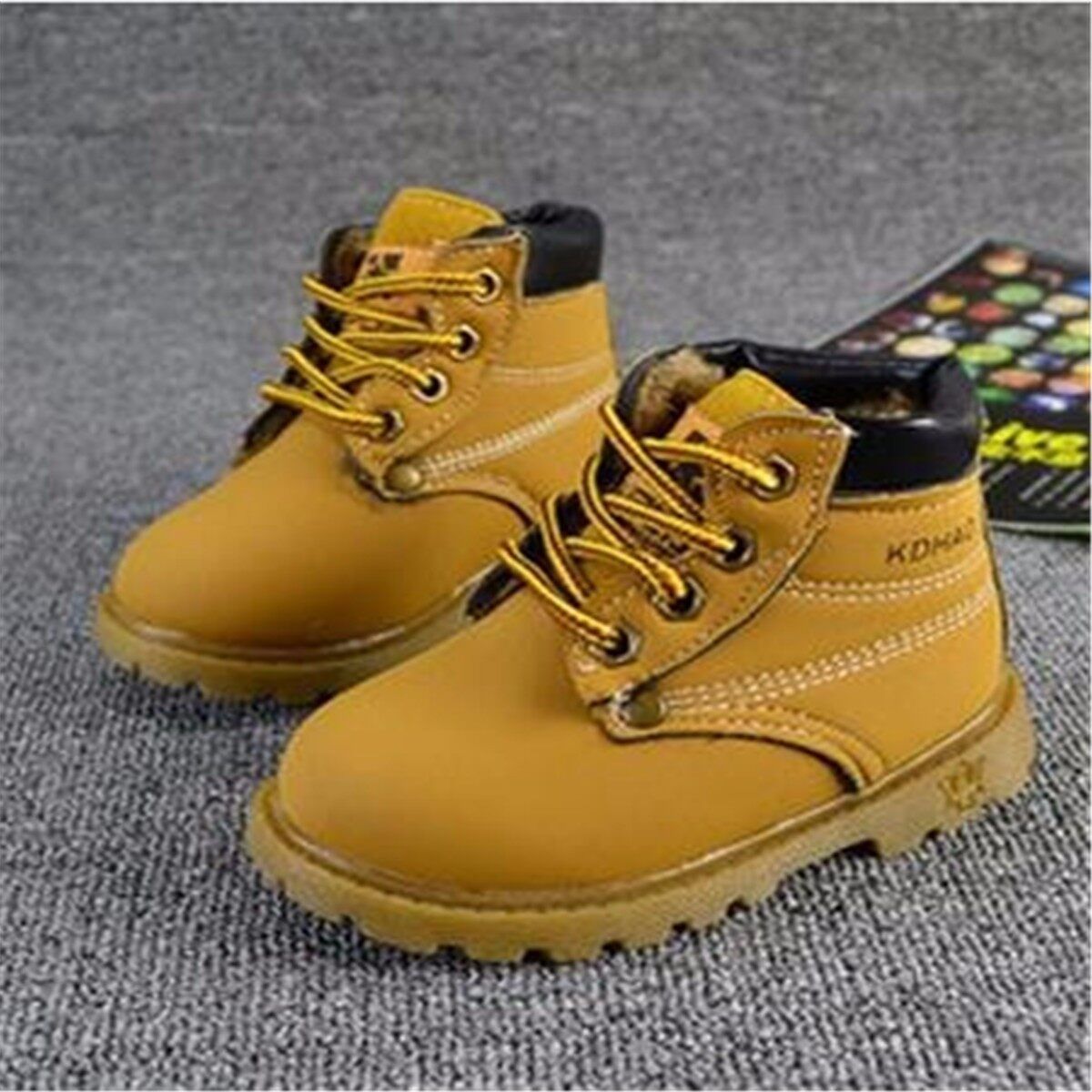 Winter Autumn Baby Child Kids Boys Girls Style Martin Boot Lace Boots Shoes - Intl Yellow 25