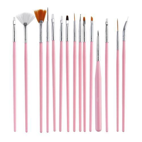 15 Pcs Nail Brush For Manicure Brush Nail Art Brush Grad