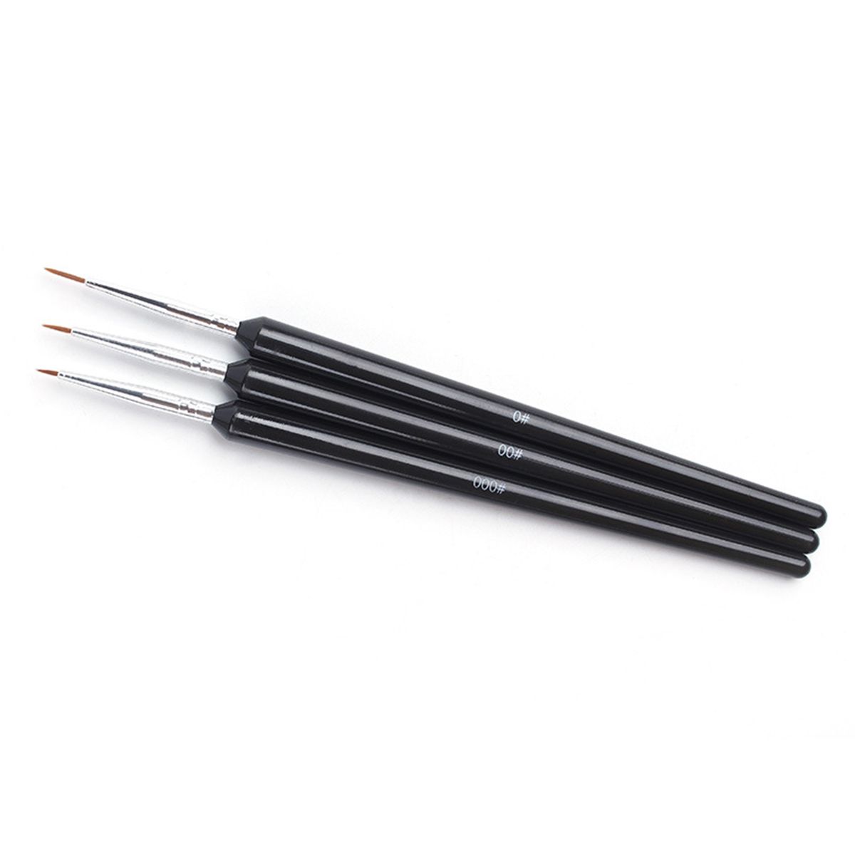 3Pcs Nail Pens Line Drawing Pen Painting Pen Flower Drawing Pen Black Rod Fine Line Drawing Pen DIY Manicure Tools