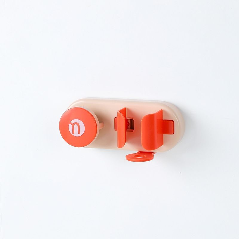 Bathroom Shelf Toothbrush Storage Rack, Colour: Without Cup（Pink Orange）