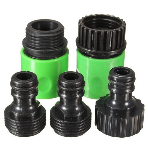 5Pcs Rubber Hose Quick Tap Adapter Connector Garden Watering Water Gun Tube Kit