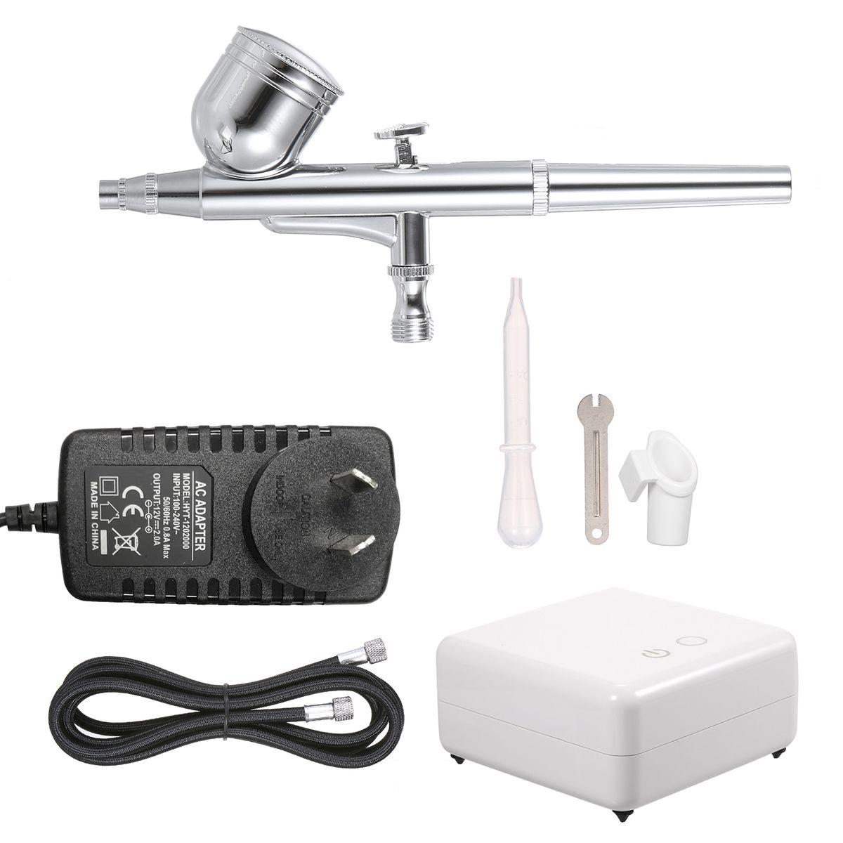 Multi-purpose Airbrush Mini Air Compressor Set Gravity Feed