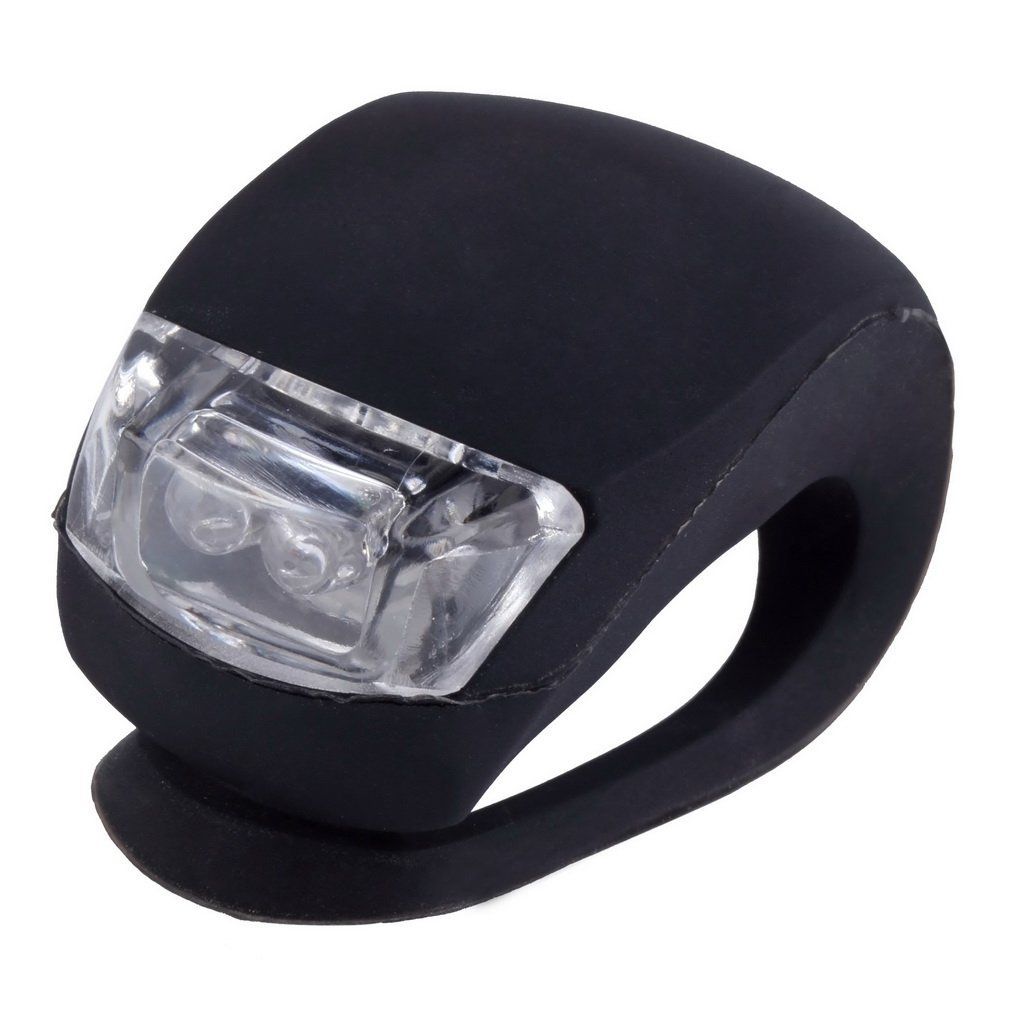 LED Bicycle Bike Cycling Silicone Head Front Rear Wheel Safety Light Lamp