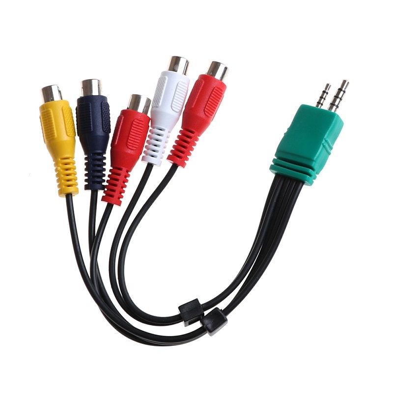 For Samsung 3.5+2.5 To 5RCA Double-head LCD TV AV Cable Component Signal Cable
