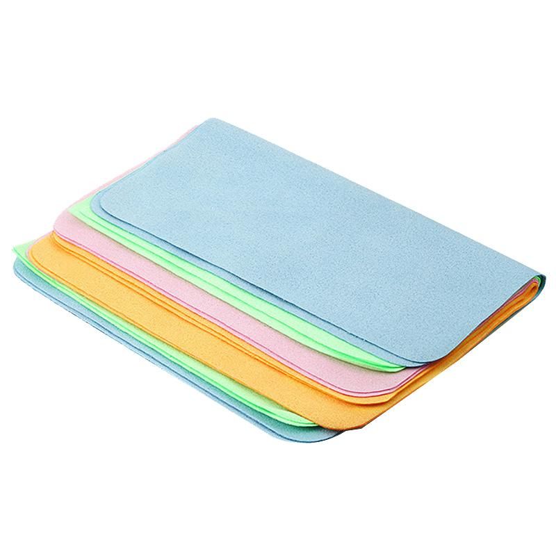 5Pcs Soft Chamois Glasses Cleaner Eyeglasses Fine Fiber