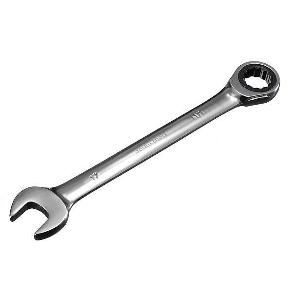 5 Sizes Stubby Combination Ring Open End Ring Ratchet Spanner Wrench 17mm Seventeen
