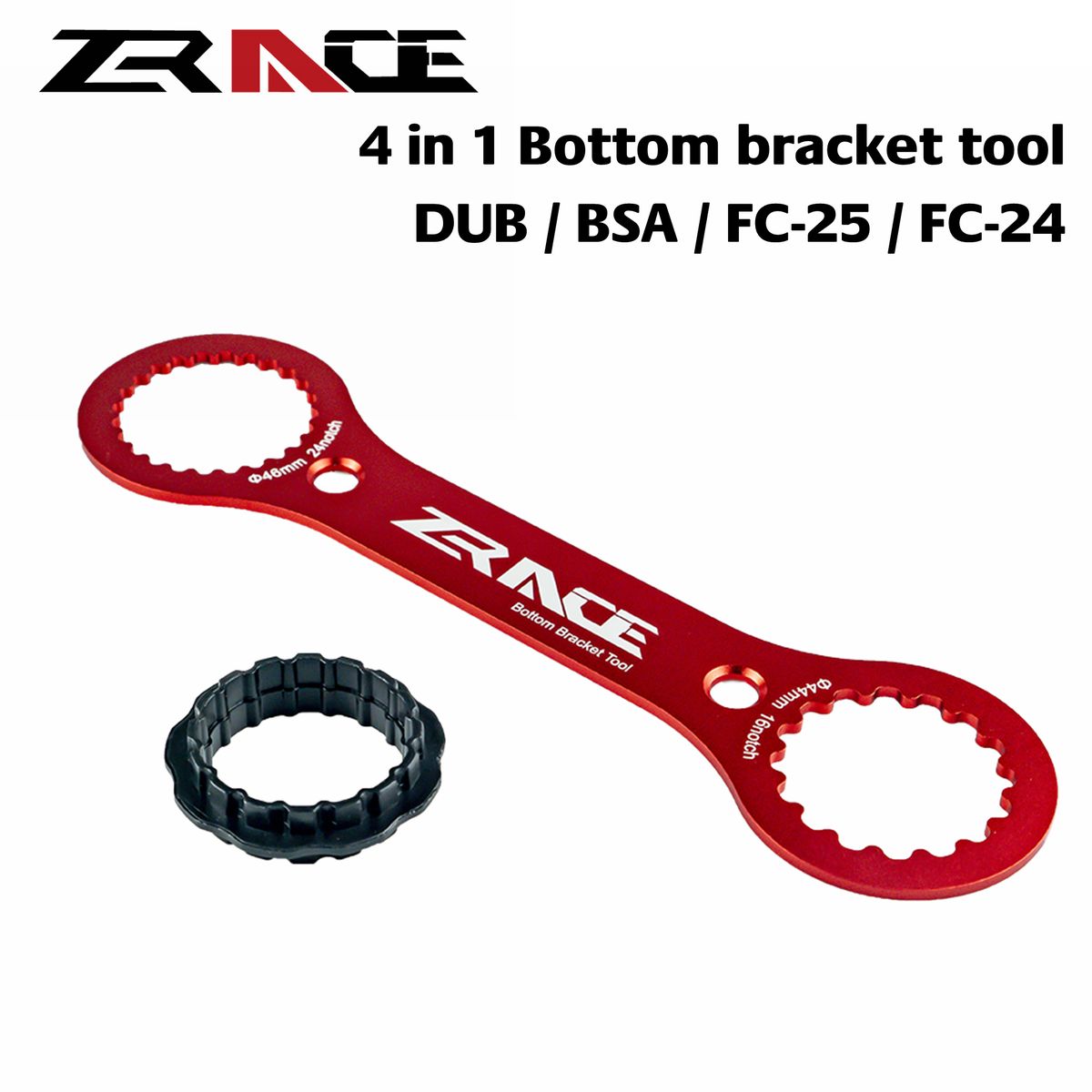 ZRACE 4 In 1 Bottom Bracket Wrench Tool , Compatible With SRAM DUB, SHIMANO BSA / FC-25 / FC-24,