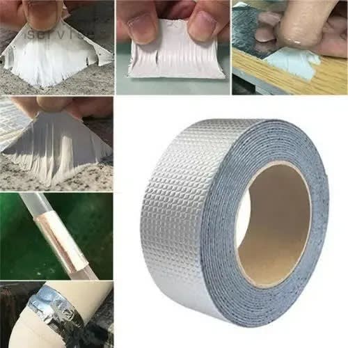 Butyl Adhesive Waterproof  Leakage Aluminium Foil Bonding Tape -50mm X 5m