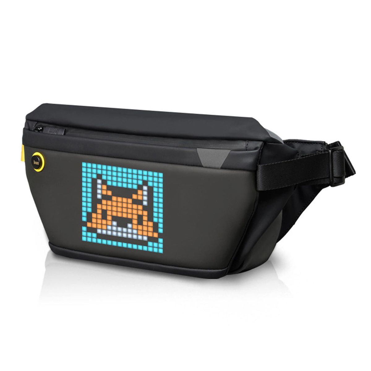 Divoom Sling Bag with LED Display Pixel Art Design Outdoor Waterproof Crossbody Bag Chest Backpack for Biking Hiking Travel Outside Activity
