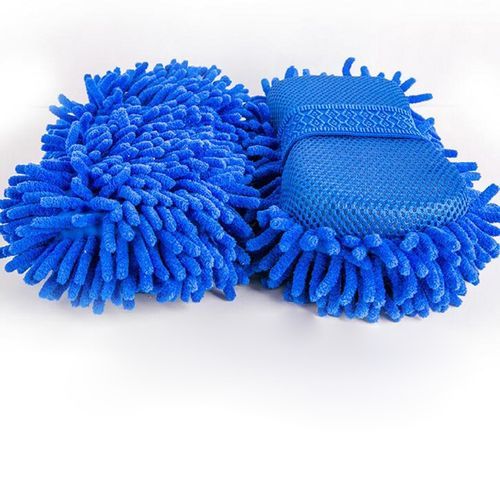 1pc Chenille Microfiber Coral Velvet Car Wash Sponge Block Car Glove Car Wash Tools Car Cleaning