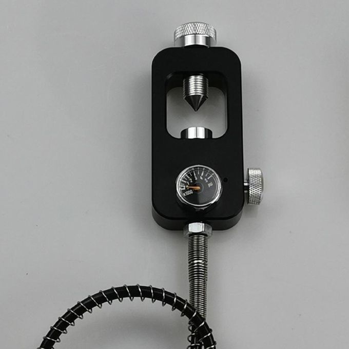 Diving Oxygen Cylinder Air Tank Refill Regulator Black_Gauge_Pipe_B