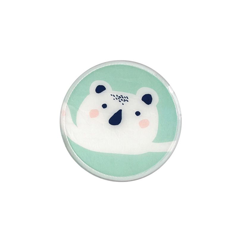 Round Cartoon Portable Fan Wedding Disk Summer Folding Hand Student Painting Nylon Favors Folding DIY Shape Craft Round Cooling
