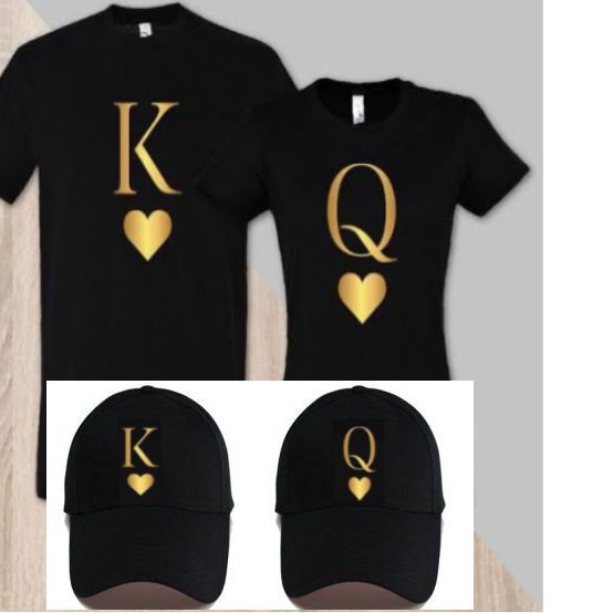 Couple Quality Round Neck Polo Printed T Shirt+ Face Cap