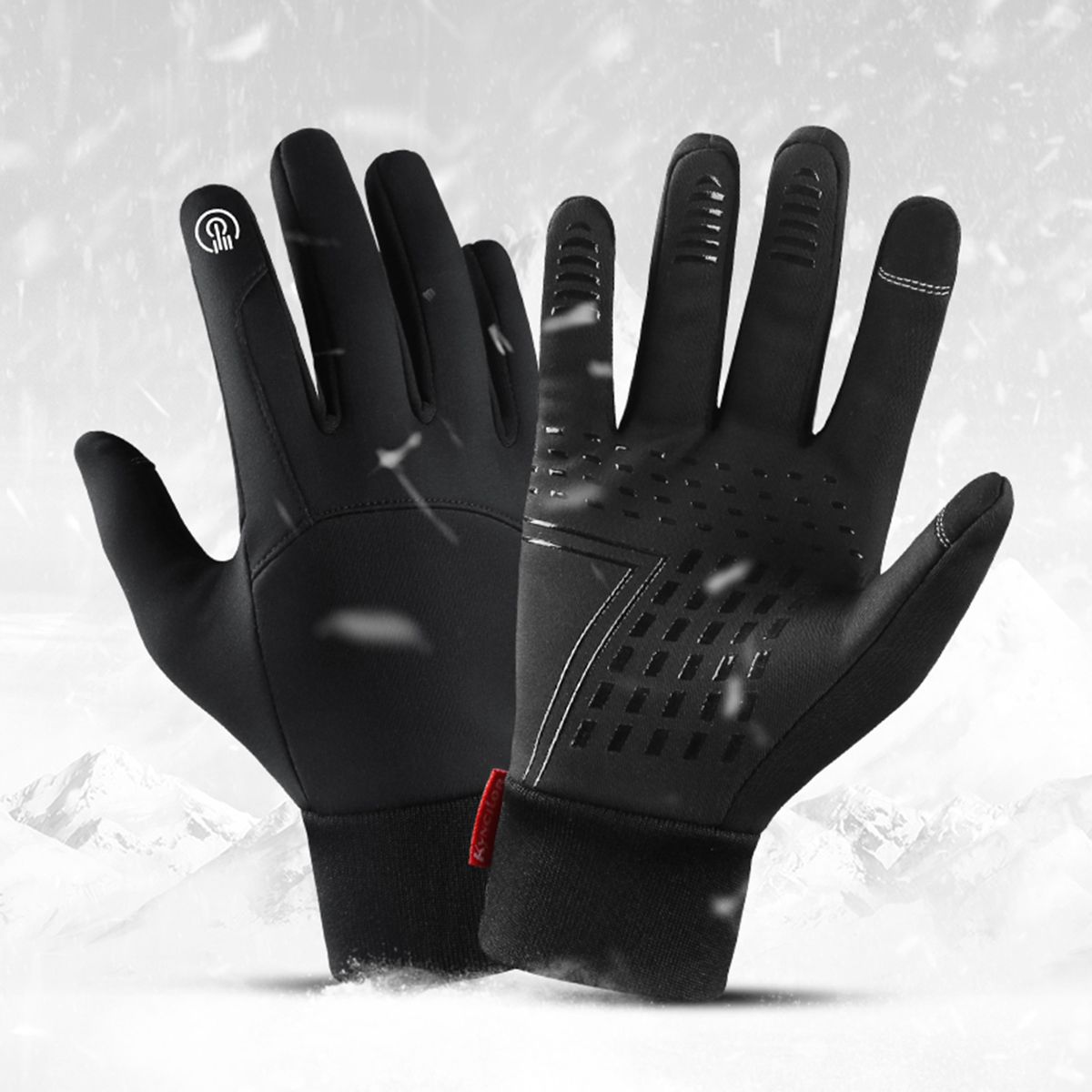 Winter Men Women Cycling Gloves Waterproof Windproof Fleece