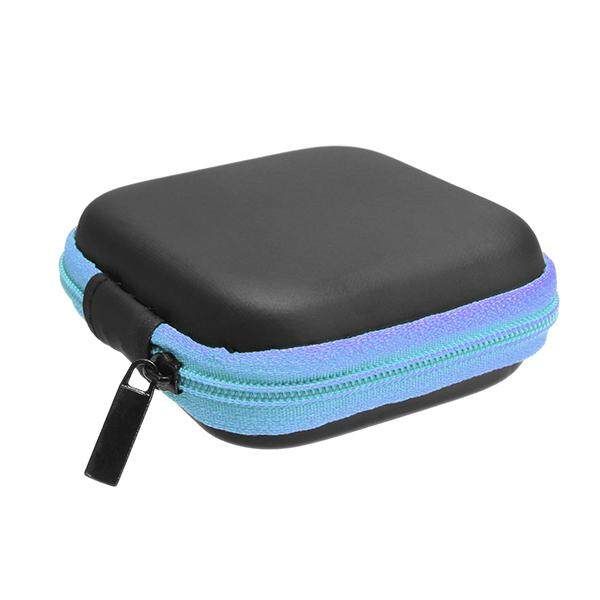 Fingertip Gyro Box Storage Package Mobile Phone Data Cable Charger Light Blue