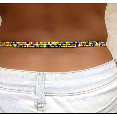 Three Sets Elastic Waist Beads Fashion Ladies Body Wear