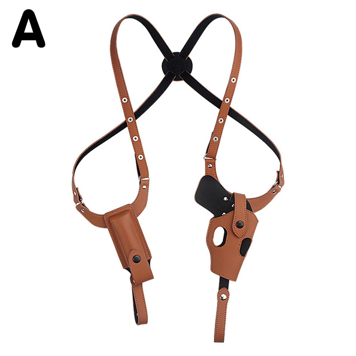 Men's Leather  Shoulder Holster Double Pull Adjustable