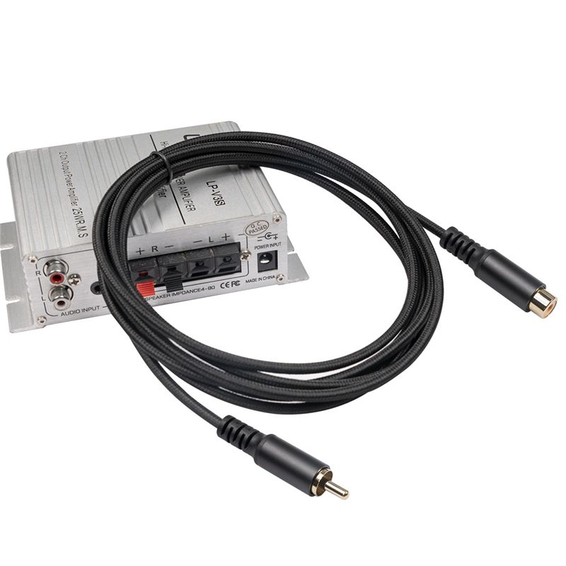 RCA Extension Cable RCA Audio Video Cable RCA Male To Female Cord for Speaker  Subwoofer  Camera  HDTV  Amplifier  1.8M