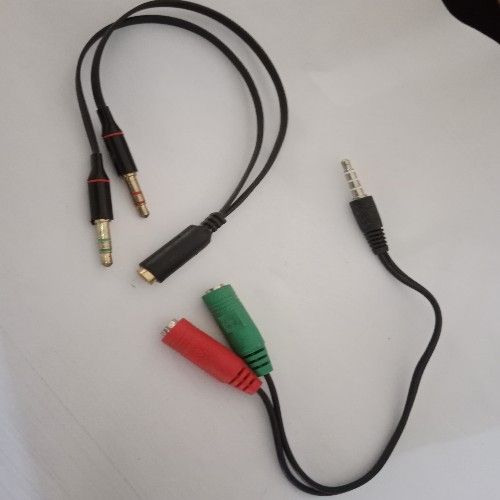 2 PIECES Y Splitter Cable Male And Female 3.5mn Jack