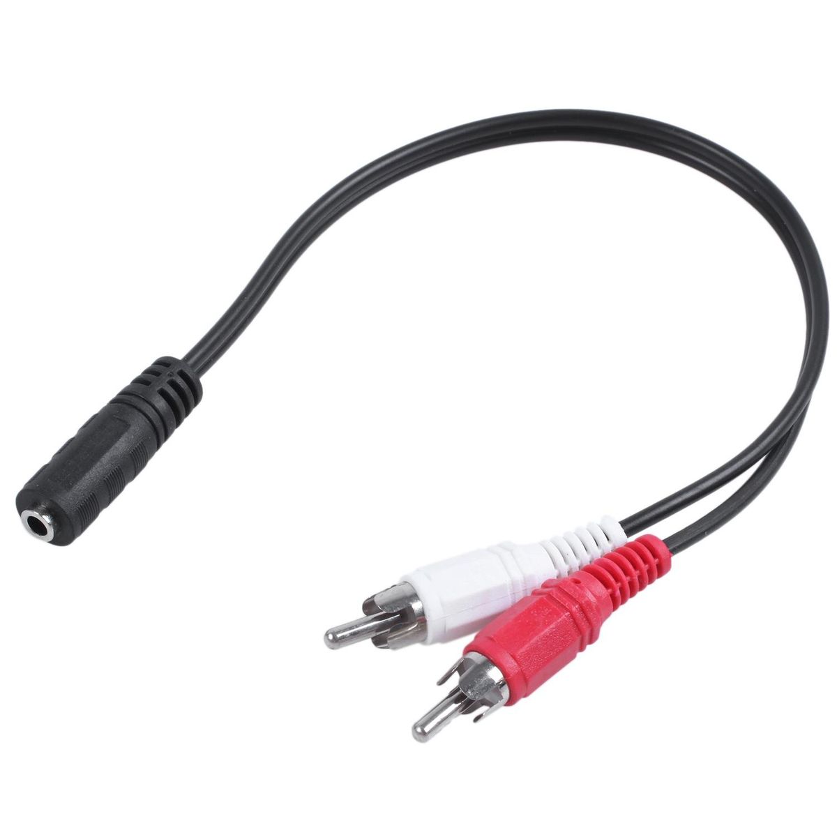 3.5 mm stereo female 2 RCA male AV cable auxiliary audio ada