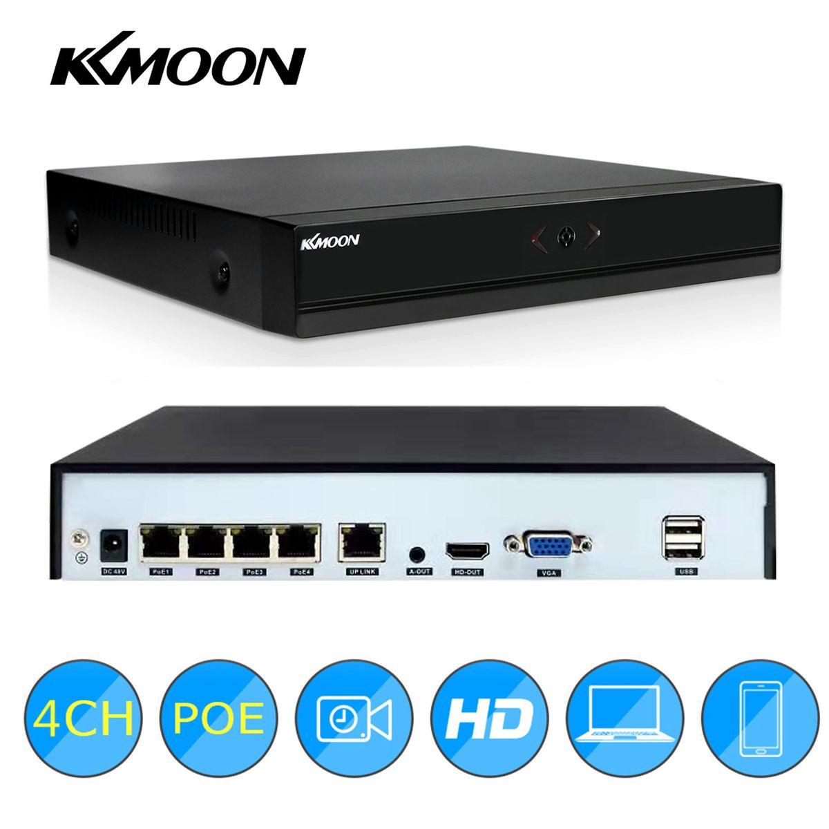 4CH POE NVR (1080p/3MP/4MP/5MP/6MP/8MP/4K) POE Network Video