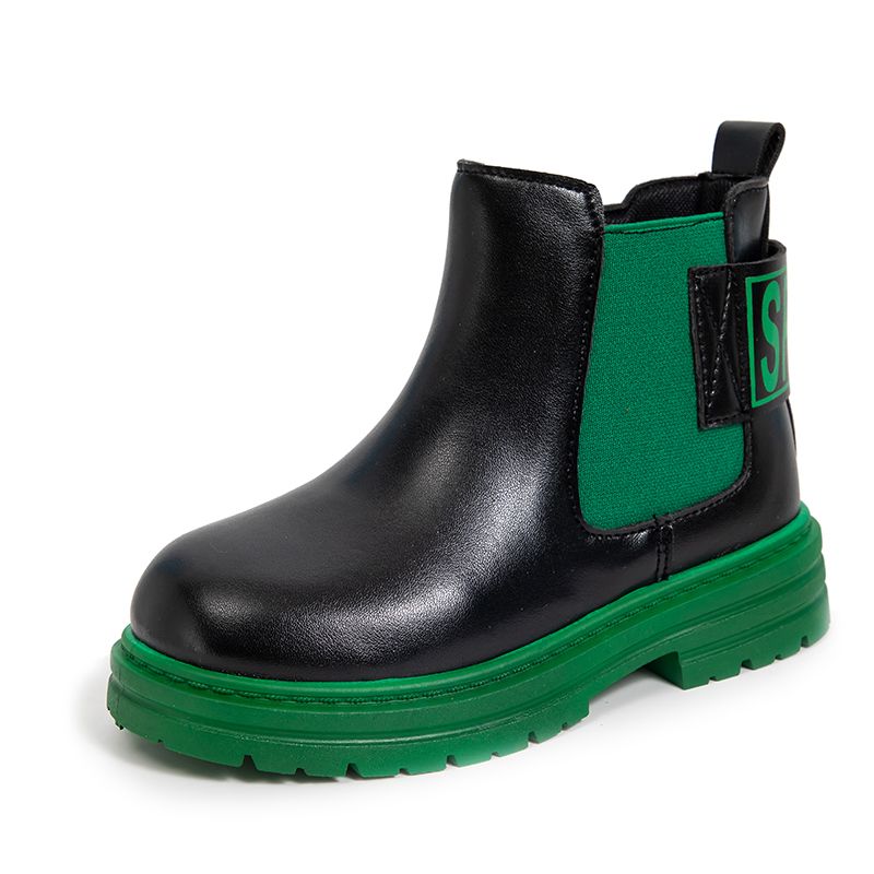 British Style Casual Trend Martin Shoes For Boys And Girls-Green