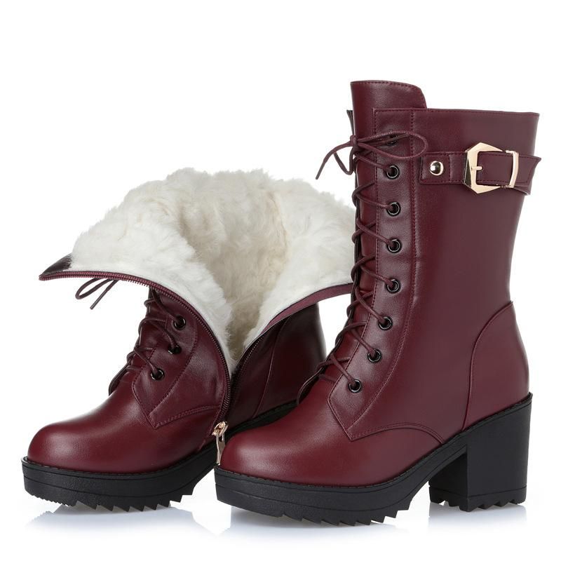 Winter Leather Women Winter Boots