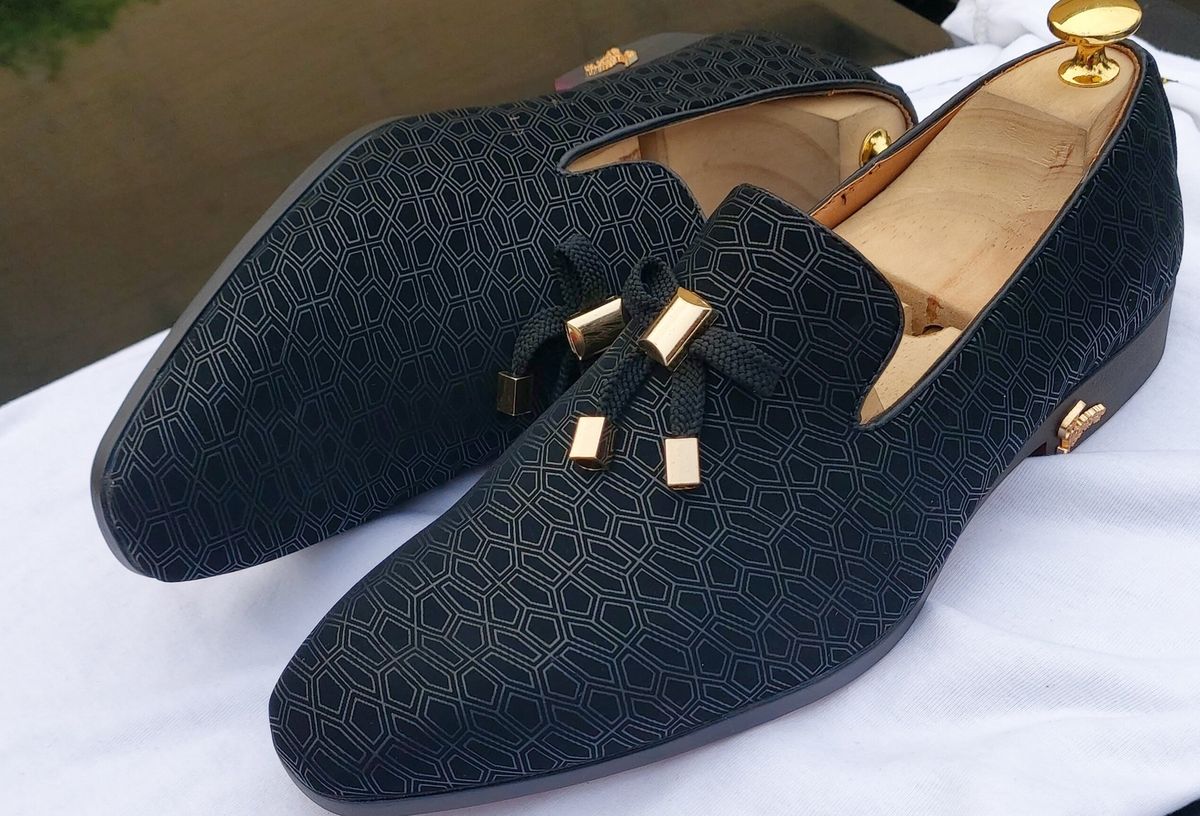 2021 Men Office Wedding Dress Patterned Shoe - Black [[ORDER A SIZE HIGHER]]