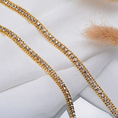 Hiphop Crystal Gold Chain Necklace Exquisite Chic Men Women
